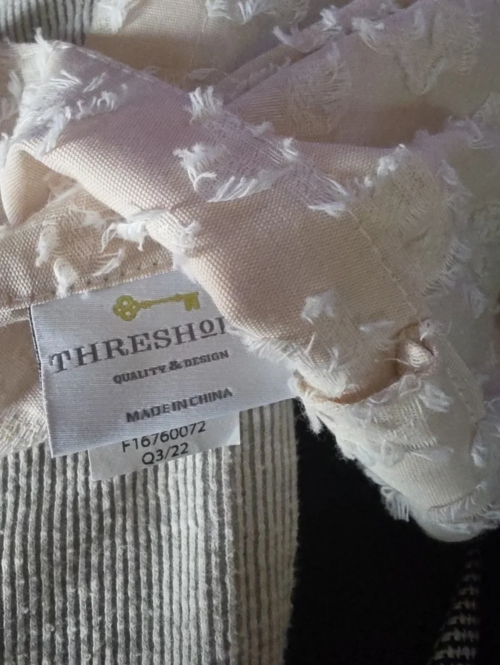 Threshold clipped texture light filtering natural 84 x 50 curtain panel
